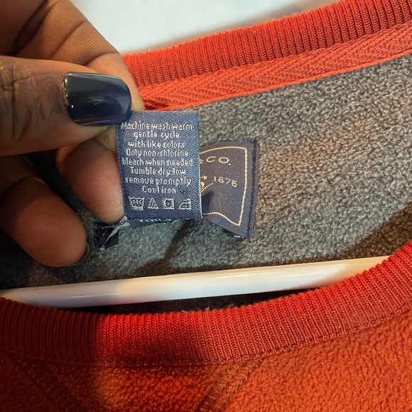 G.H. Bass & Co. Men's Vibrant Orange Crewneck Pullover Sweater Size XL - Picture 4 of 10